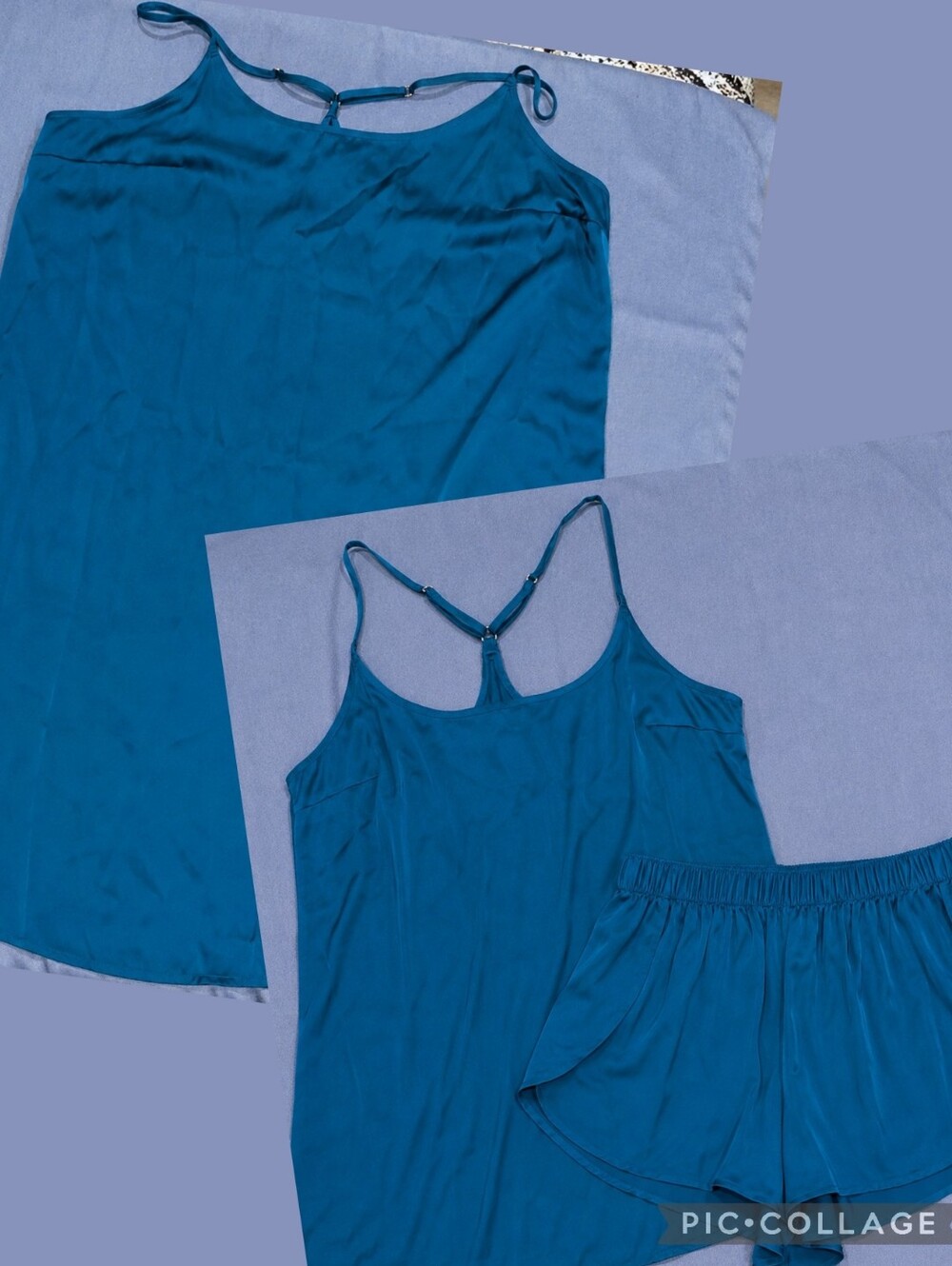 Stars Above 3PC Satin PJ & Nightgown Bundle - M